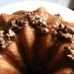 pecan pound cake w/honey pecan glaze