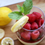 lemon panna cotta with raspberry sauce