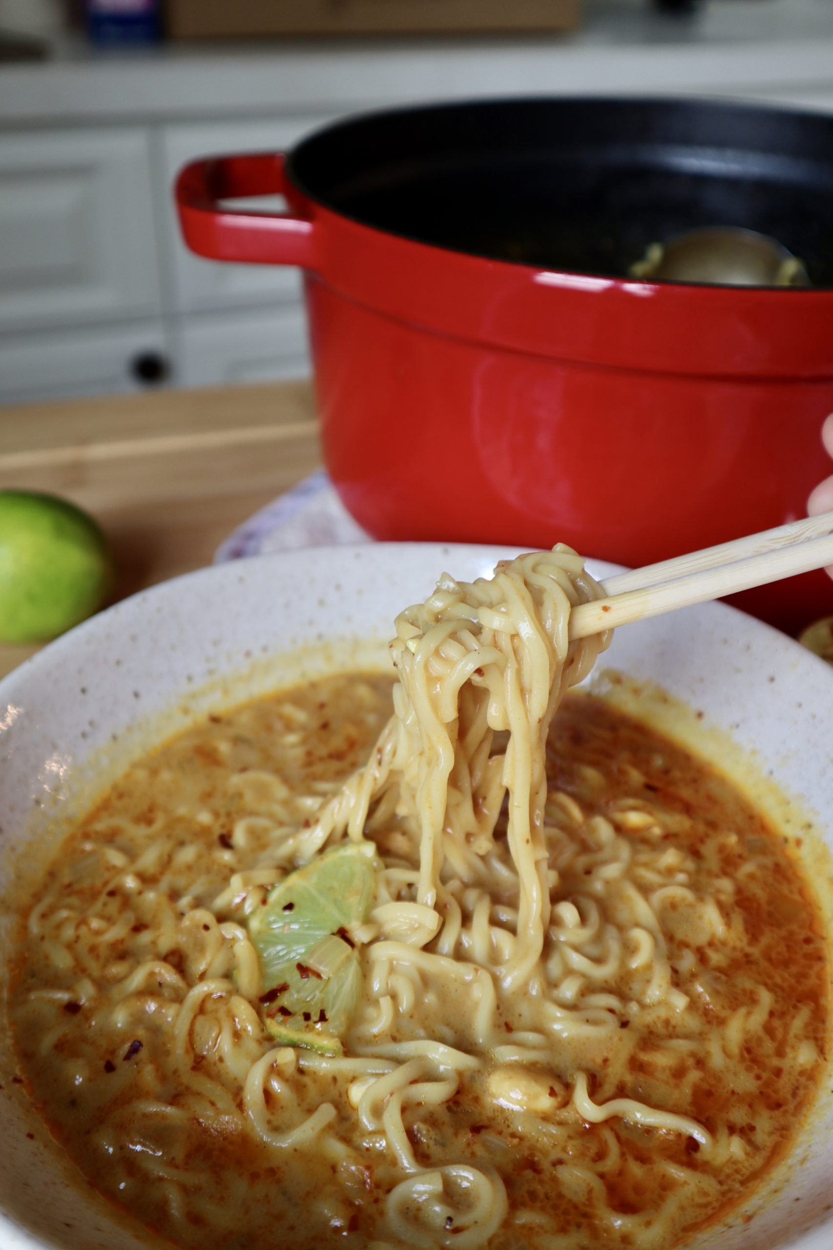 Thai curried Ramen noodles