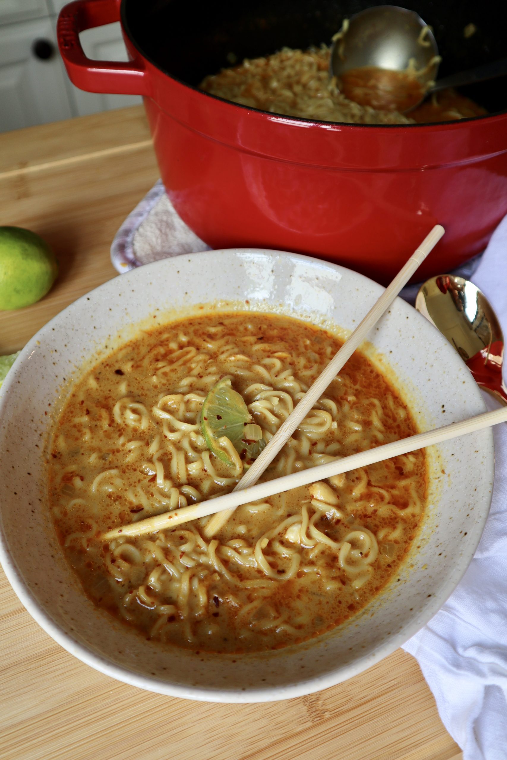 Thai curried Ramen noodles