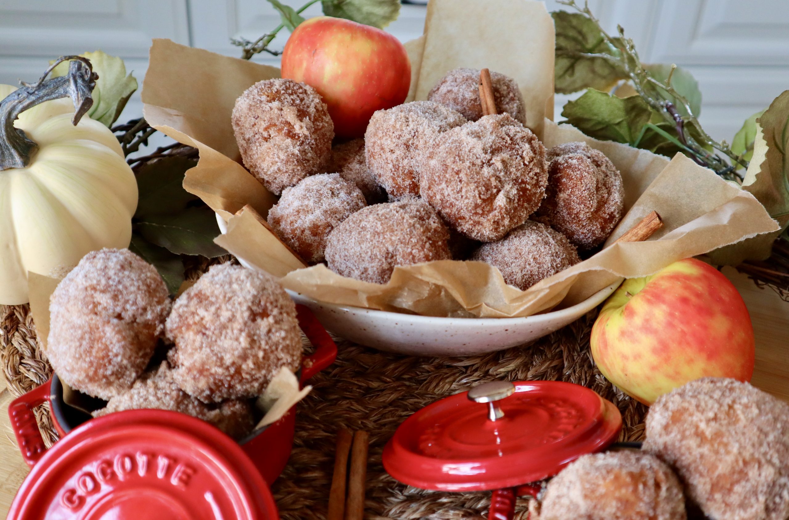 apple cider donut holes (fried, no yeast)