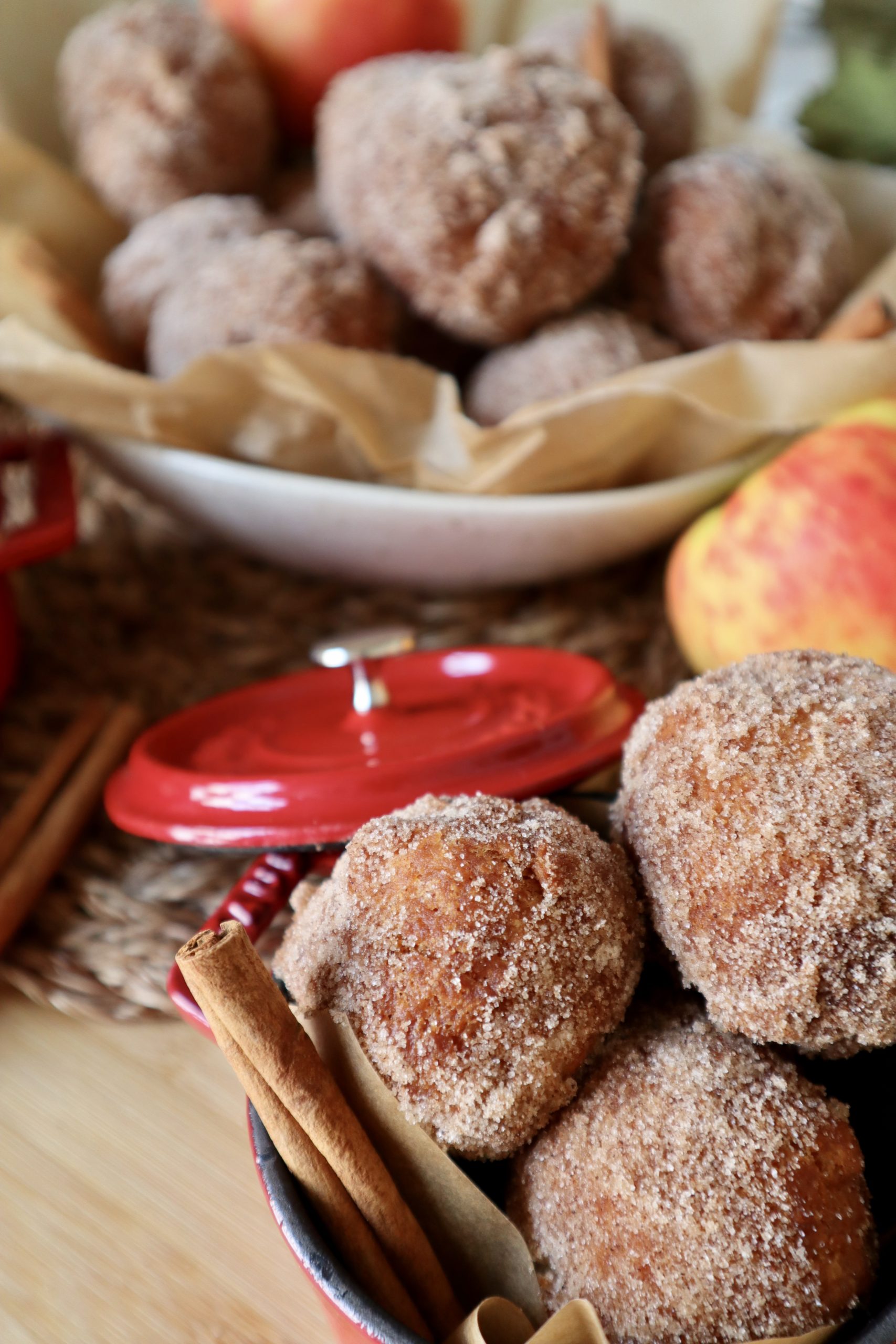 apple cider donut holes (fried, no yeast)