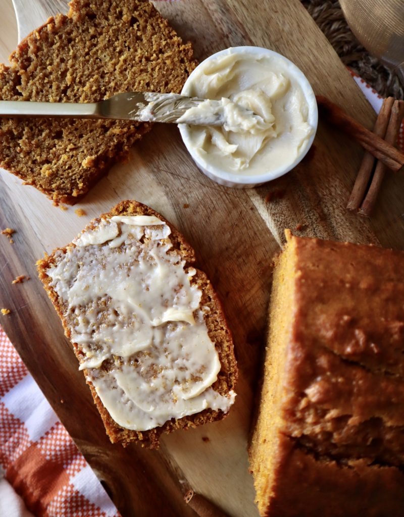 Pumpkin Bread with Salted Maple Butter Recipe