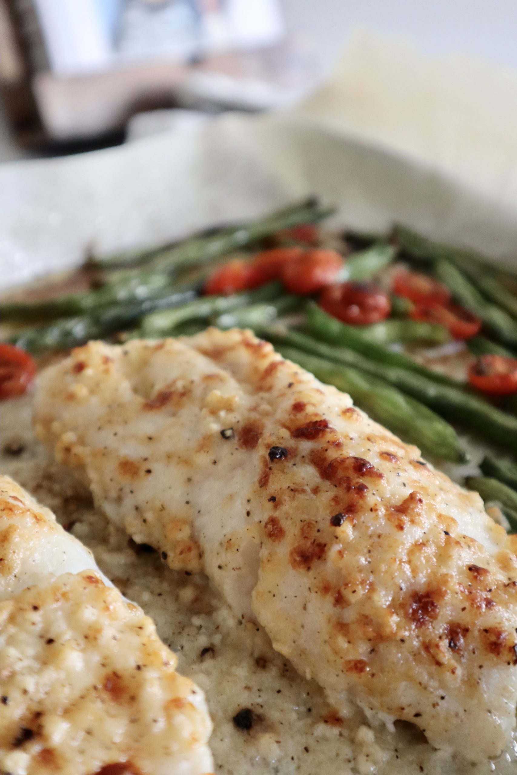 Sheet Pan Garlic Parmesan Cod