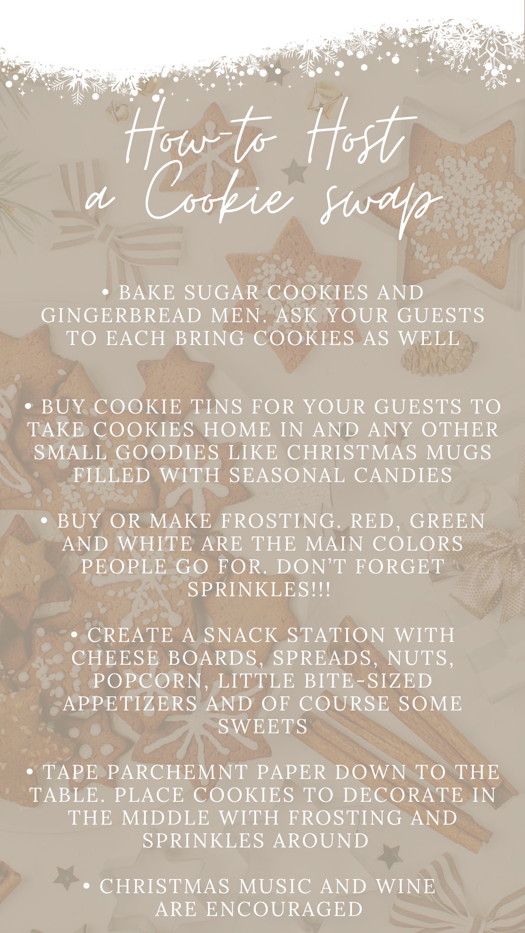 how to host a cookie swap