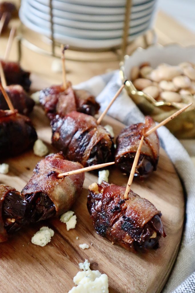 bacon wrapped stuffed dates