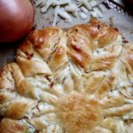 gruyere and caramelized onion crescent roll snowflake