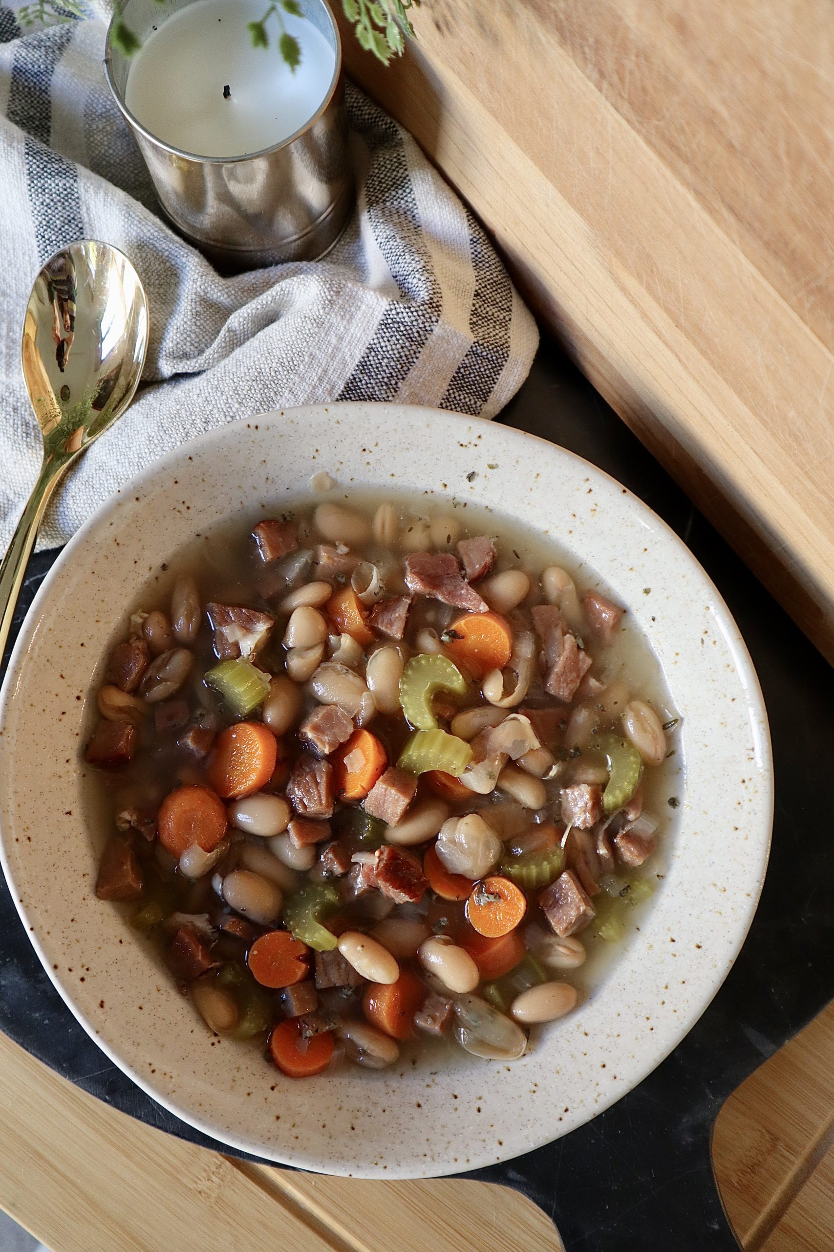 Crockpot Ham and Bean Soup