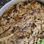 Creamy Garlic Mushroom Orzo Pasta