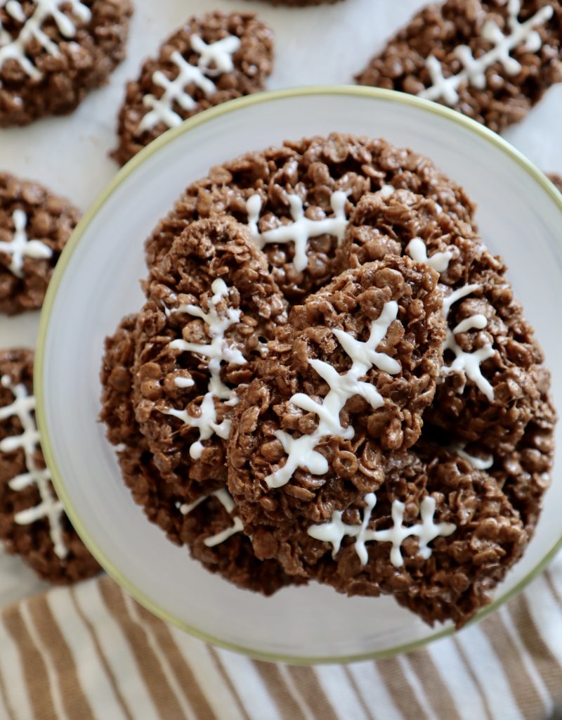 football rice crispie treats