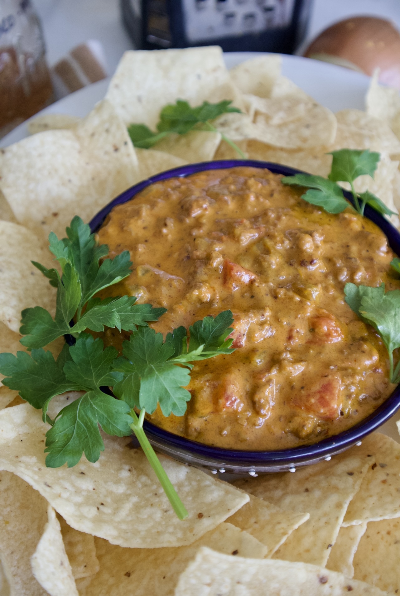 easy beef queso dip