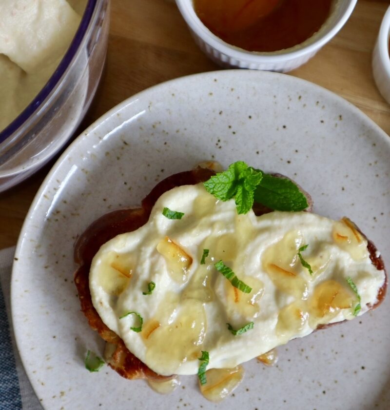 creamy orange ricotta toast